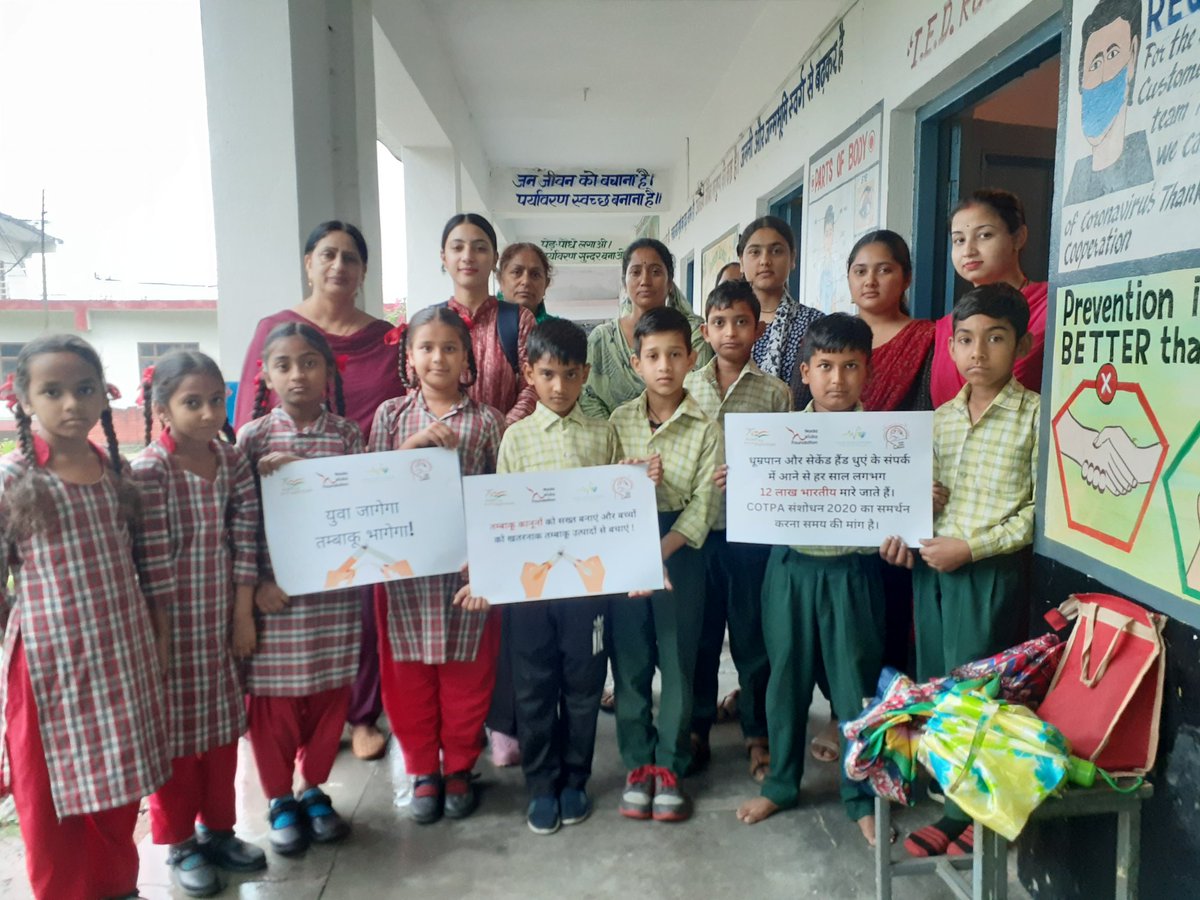 Deeksha51296's tweet photo. On the occasion of World No Tobacco Day I am NYIN member of @NadaPehchaan promoting this year's theme i.e. "We need food not tobacco", and I am glad to inform you all that an Anganwadi worker took initiative from her own will to advocate child to not to use tobacco. #stoptobacco https://t.co/0ZYA0vb8S4