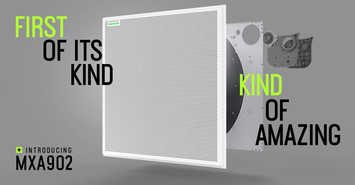 We're thrilled to announce our latest addition, the MXA902 Integrated Ceiling Array! It's the first-ever audio-conferencing solution to combine a state-of-the-art array microphone, loudspeaker, &amp; IntelliMix® DSP. 

Excited? We thought so. Learn more: shu.re/3WFWHzQ