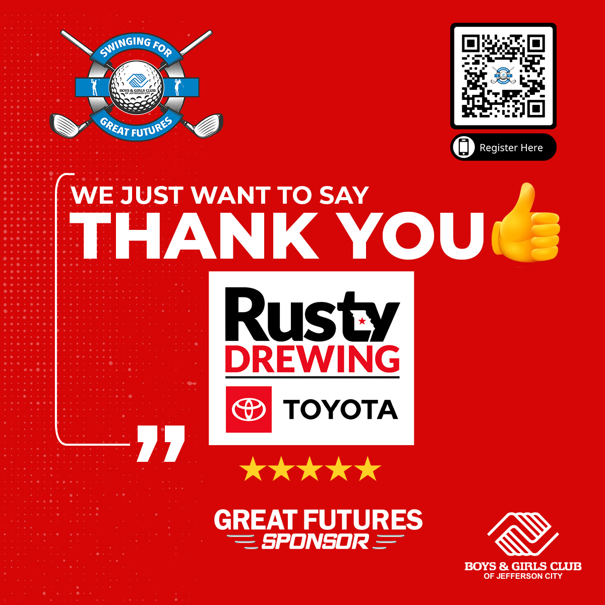 The Boys &amp; Girls Club's 1st annual golf tournament is coming up on June 12th, and we couldn't do it without the generous donations of our sponsors! Thank you for being so supportive! For more information, scan the QR code, or go to: tinyurl.com/3fwpm29h