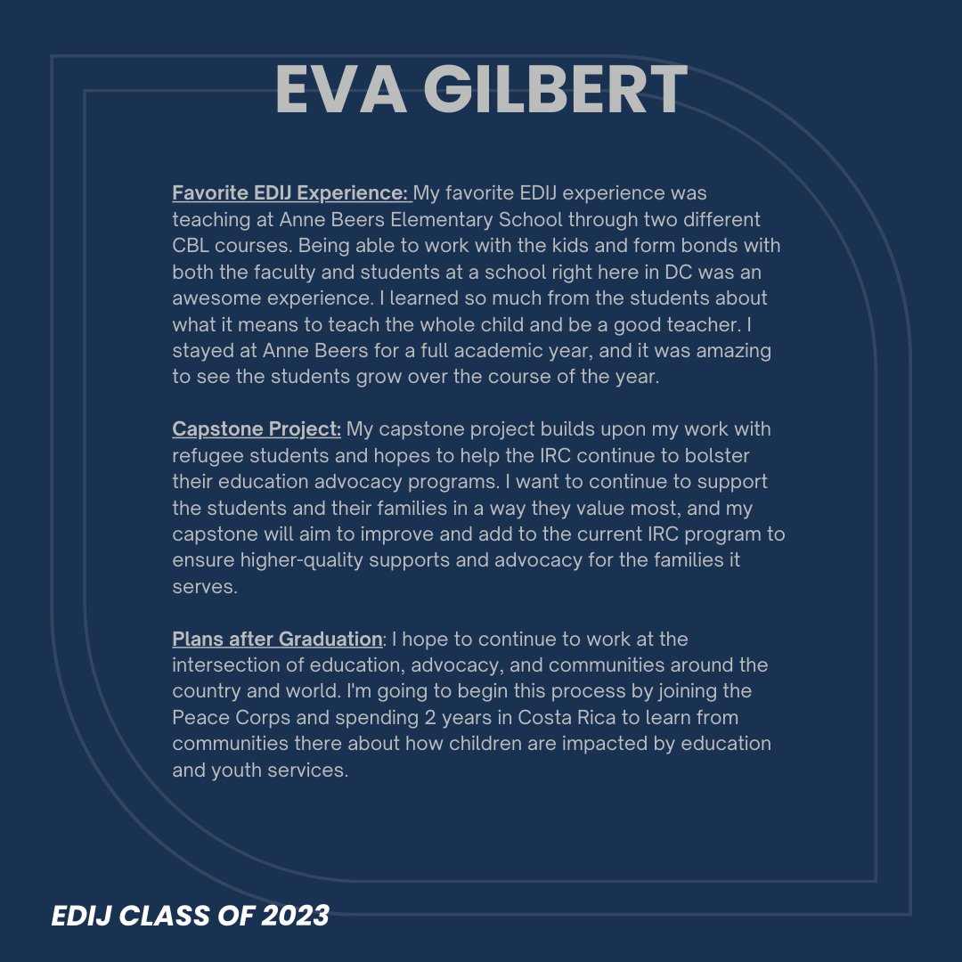 Congratulations Eva! #EDIJClassOf2023 🎓✨💙