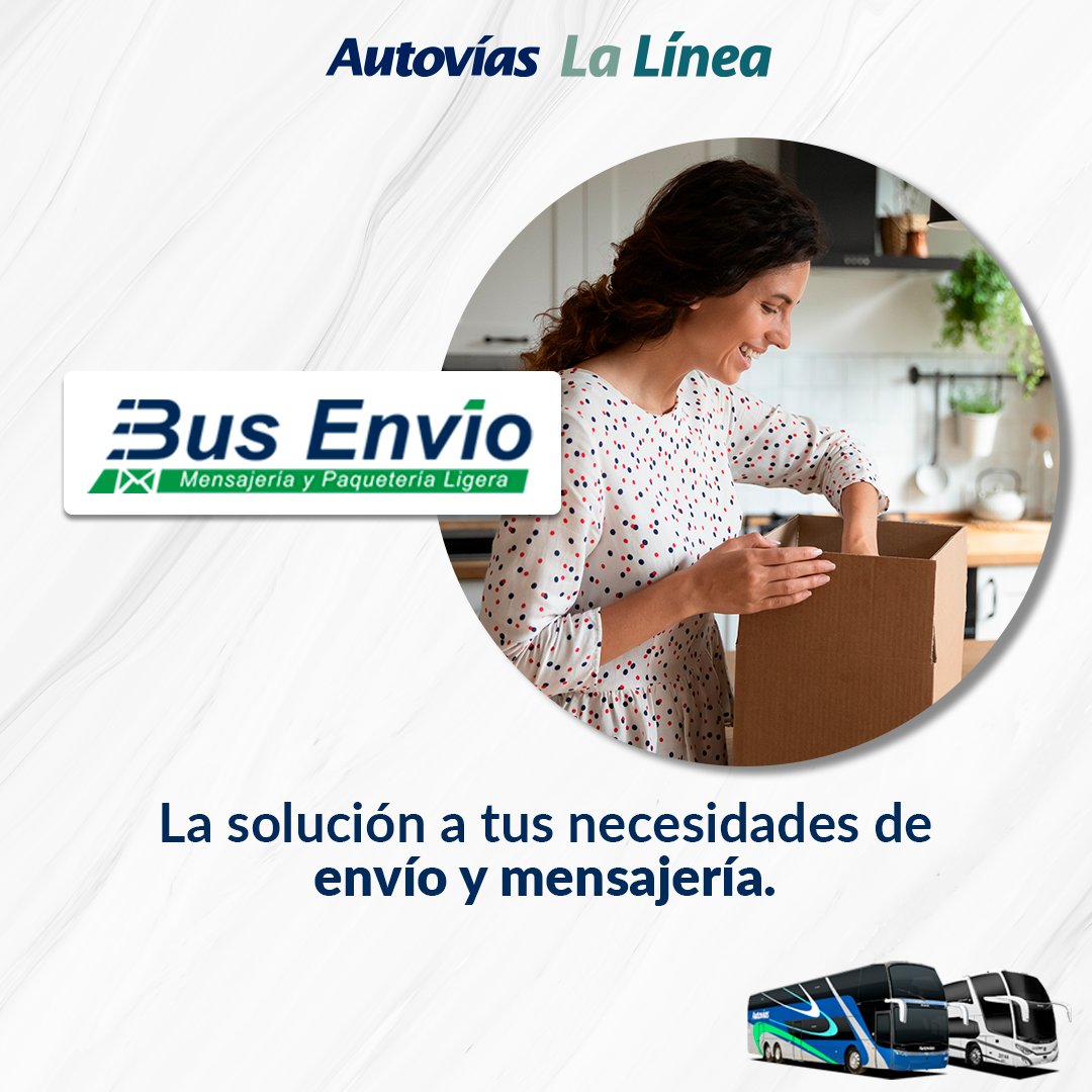 autovias_'s tweet image. 🚌 ¡Envía tus paquetes de manera rápida y segura con BusEnvío de Autovías!

Aprovecha nuestra amplia red de rutas y confía en nuestro servicio de paquetería y mensajería.

#BusEnvío #EnvíosRápidos #SeguridadGarantizada