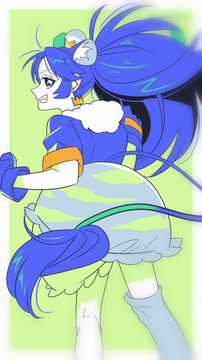 「キュアジェラートの変身バンク、尻尾振るとこ大好き! #precure」|あまひこのイラスト
