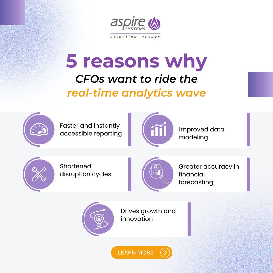 AspireSystems's tweet photo. Learn how CFOs can leverage data-driven insights to enhance efficiency, agility, and productivity while managing performance and associated risks. Read more: https://t.co/8Z5IZzsKko
#oraclefusion #oracle #aspiresystems #businessapplications #realtimedataanalytics https://t.co/4JNe74Fi6W