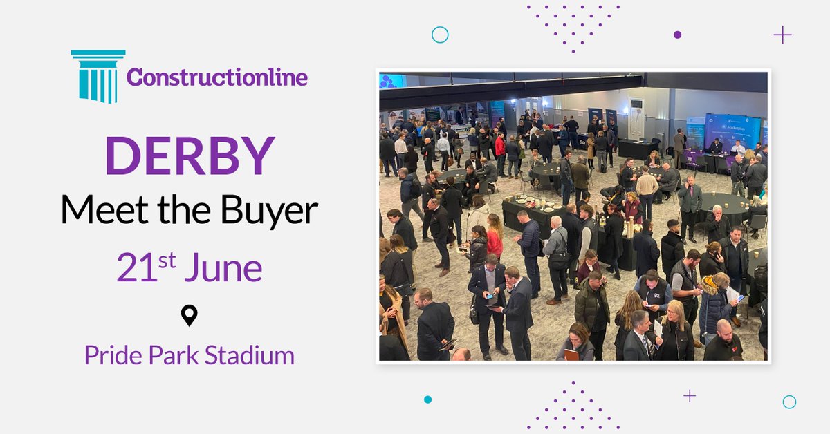 📅 THREE WEEKS TO GO until our Derby Meet the Buyer event! Come along and speak to some of the biggest main contractors to find new work opportunities. If you are a Constructionline member, register for a free ticket today - ow.ly/rY4450Ojxxq