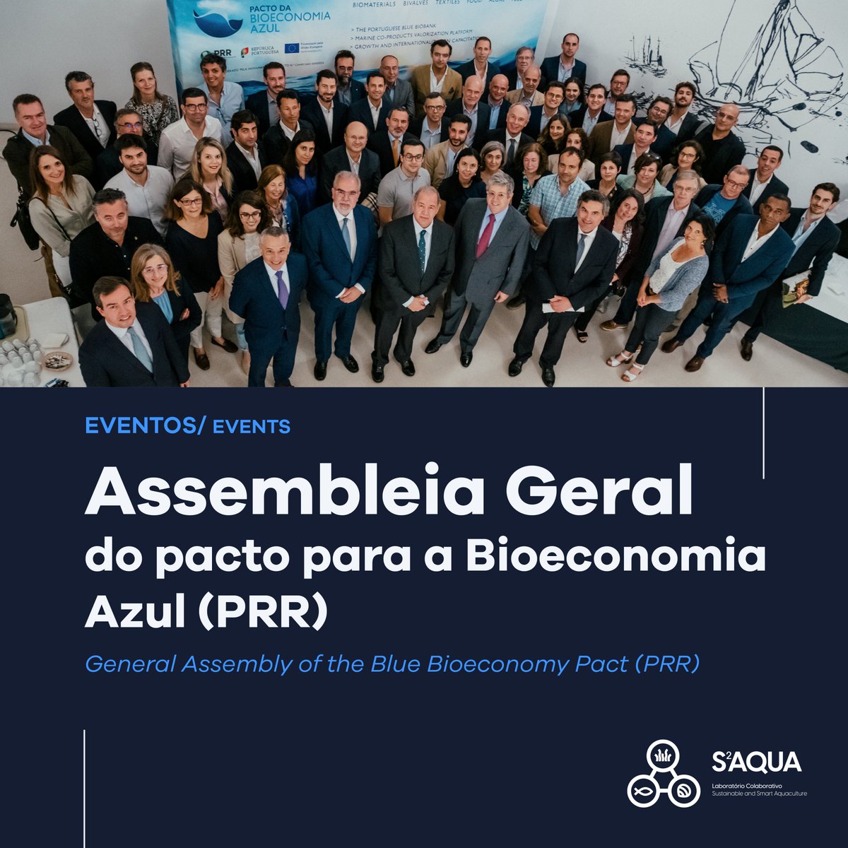 This week, the General Assembly of the Blue Bioeconomy Pact (PRR) took place at the Auditorium of the Lisbon Oceanarium. #S2AQUAcoLAB was represented at this important gathering. Stay tuned for more updates on the outcomes and progress of the #BlueBioeconomy Pact!
