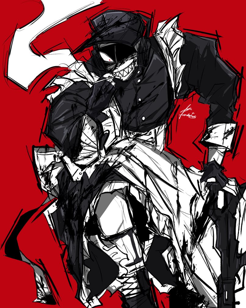 今月描いた絵を晒そう 赤で描きがちやな〜😈