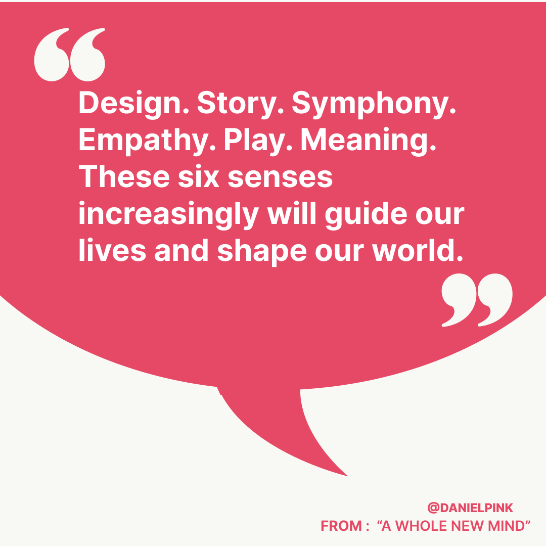 DanielPink's tweet image. After 20 years of writing books, I'm compiling Kindle readers' most highlighted passages. 

Here's one from "A Whole New Mind : Why Right Brainers Will Rule the Future" :