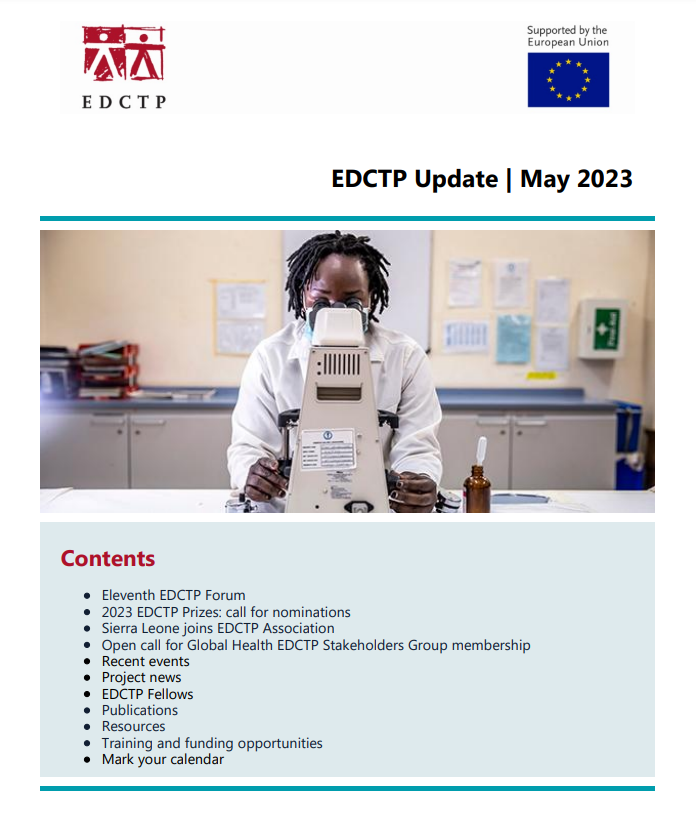 Our latest 📨newsletter is out, with updates on:

✅Eleventh EDCTP Forum 
✅2023 EDCTP Prizes: call for nominations 
✅Sierra Leone 🇸🇱 joins EDCTP Association 
✅Open call for <a href="/EDCTP3/">Global Health EDCTP3</a> Stakeholders Group
✅Events, project news &amp; much more!

Read it at 👉tinyurl.com/5n7kd43w