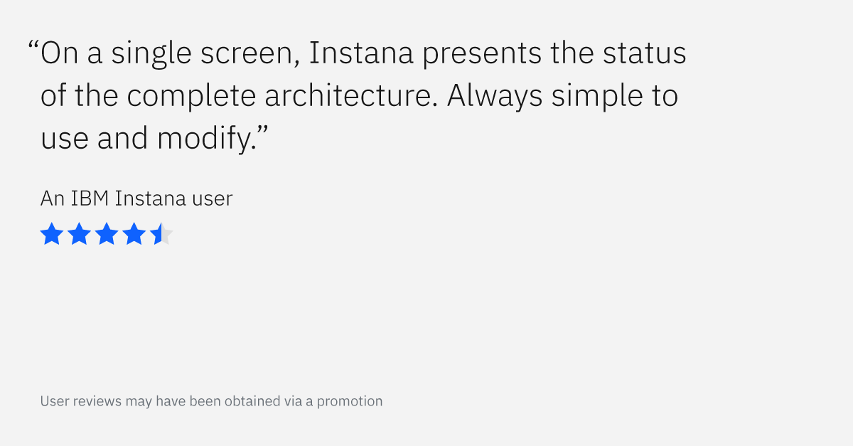 Here is another reason why our customers love us!😍 Check out IBM Instana for yourself today! 
okt.to/1r6v7j