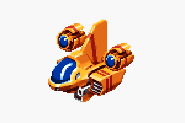 [メガドライブ]  ゼロウイング ZIG-01 #TOAPLAN #ドット絵 #pixelart