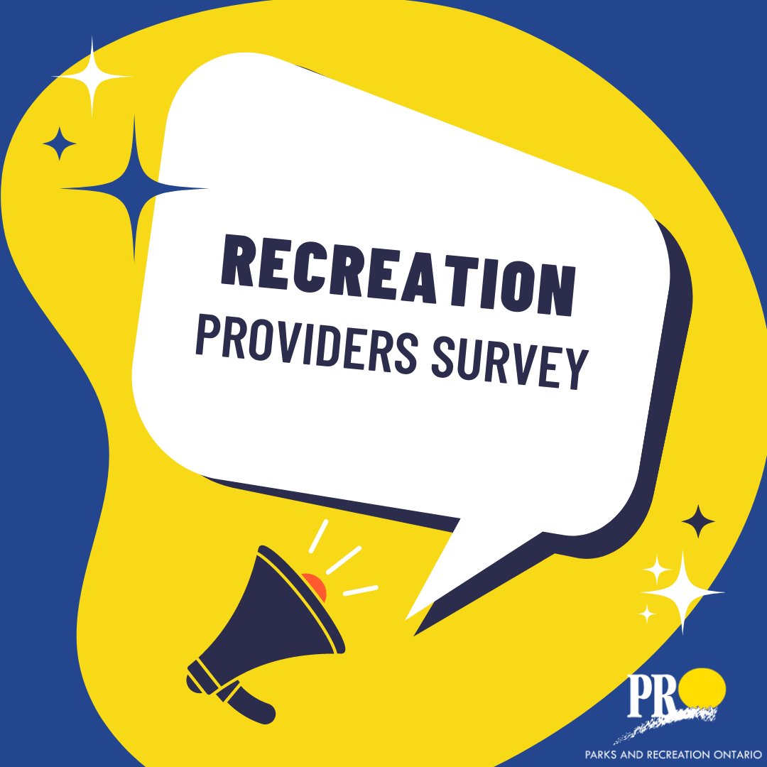 Are you a recreation provider in Ontario? Fill out the Recreation Providers Survey from @PROntario today! This survey will be used to identify gaps in provision, staffing, and funding across the province. Follow this link to complete the survey today! bit.ly/43Bd1EC