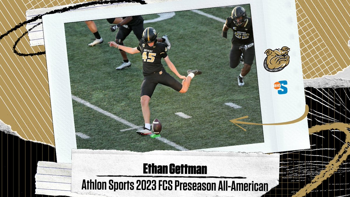 BryantUFootball's tweet photo. Ethan Gettman has been named to the 2023 @AthlonSports FCS Preseason All-American Team.

📝: https://t.co/dZFVux0NH6 https://t.co/BHxZdTpa1b