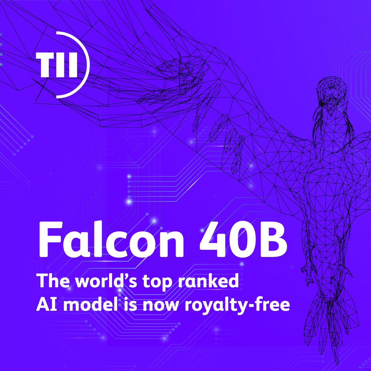 UAE's Falcon 40B, the world's top ranked open-source AI model from the Technology Innovation Institute (TII) has waived royalties on its use for commercial and research purposes.

#TII #LLM #FalconLLM #Tech #Innovation #AI #AbuDhabi #UAE