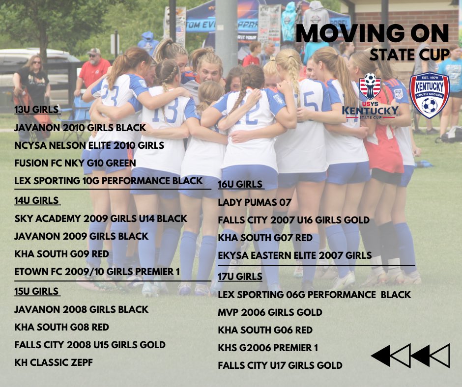 We’ll see you this weekend as the battle for a State Cup Championship continues… who will represent Kentucky at Regionals in St. Louis!? #StateCup23 #KentuckySoccer