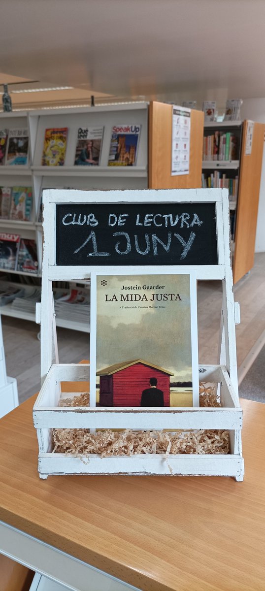 📚 #Clubdelectura 📚
📅 Dijous 1/06
⏰ 20h
🏠 #biblioalella
Comentarem la novel•la 'La mida justa' de l'escriptor noruec Jostein Gaarder. Conduït per Tònia Minguet Pla. 
#Bibliotequesxbm #bibliosmaresme #AlellaFemCultura #quèfemalesbiblios