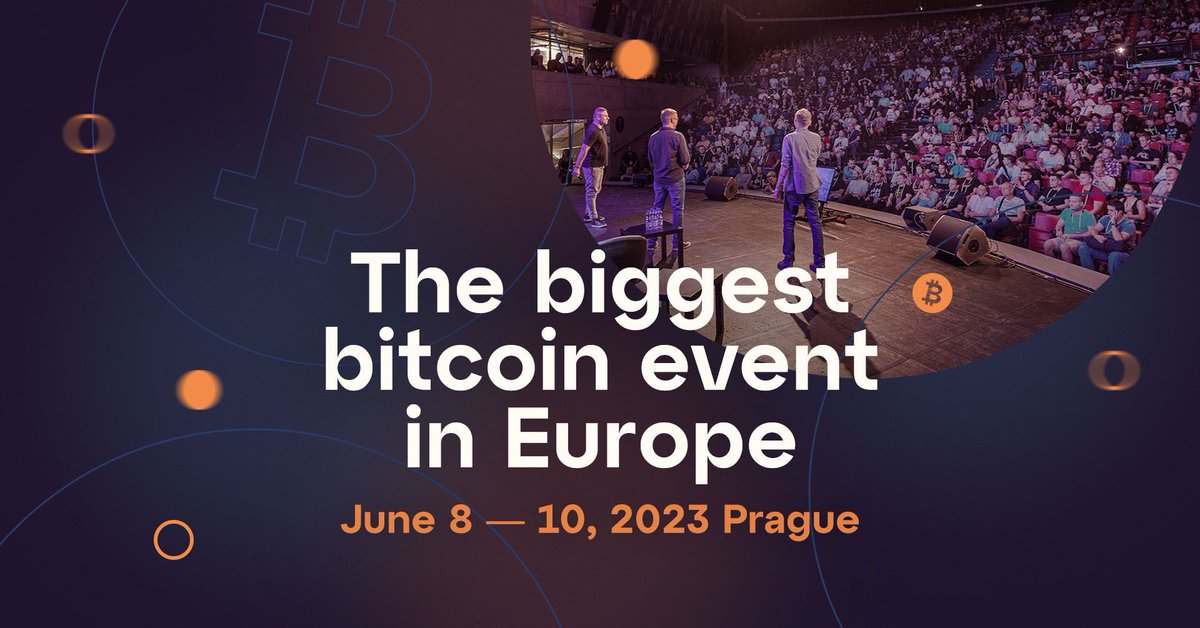 A bit over a week to go for the next #bitcoin event, this time in Europe for BTC Prague - which has the ambition to become the largest bitcoin event in Europe. 8-10th of June in the Capital of Czechia

#bitcoin #BTCPrague #prosperitydigital #europe