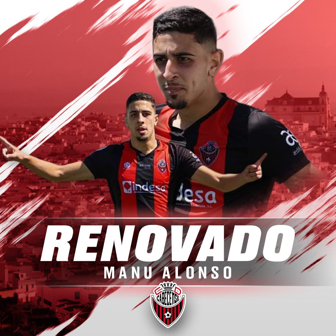 cdcabecense's tweet image. 📣 𝐂𝐎𝐌𝐔𝐍𝐈𝐂𝐀𝐃𝐎 𝐎𝐅𝐈𝐂𝐈𝐀𝐋

🤝 Manu Alonso prolonga su contrato y seguirá en el #CDCabecense una temporadas más.

 Cabeceño de pura cepa y pieza vital defendiendo nuestra elástica. 🔴⚫