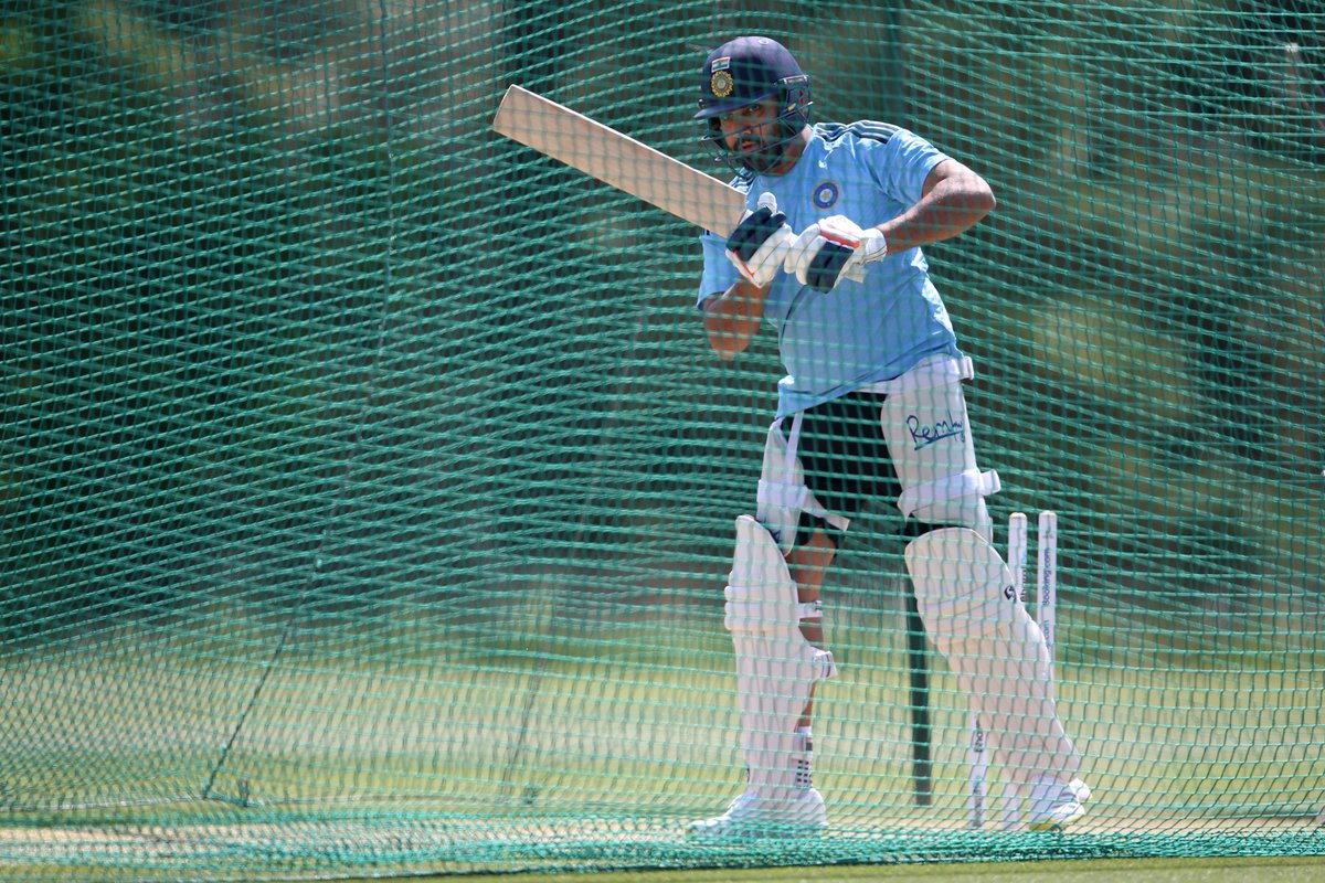ICC's tweet photo. The skipper is getting ready for the big finale 💪

#WTC23 https://t.co/3jP8Ywaq0T