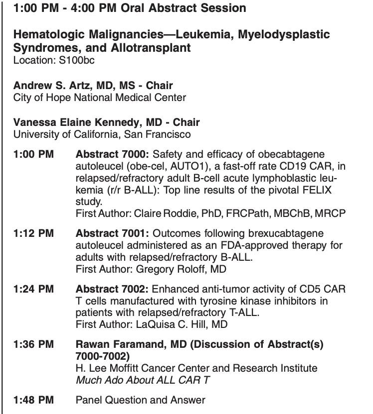 Anand_88_Patel's tweet photo. Please join us on June 2nd at 1pm for the @ASCO #ASCO23 oral abstract session on leukemia, MDS &amp; cell therapies! It's an incredible lineup of abstracts covering CAR-T, myeloid malignancies, and ALL! 

I'm excited to be discussing Abstracts 7003-7005 #leusm #mdssm https://t.co/H28ajA5cRE