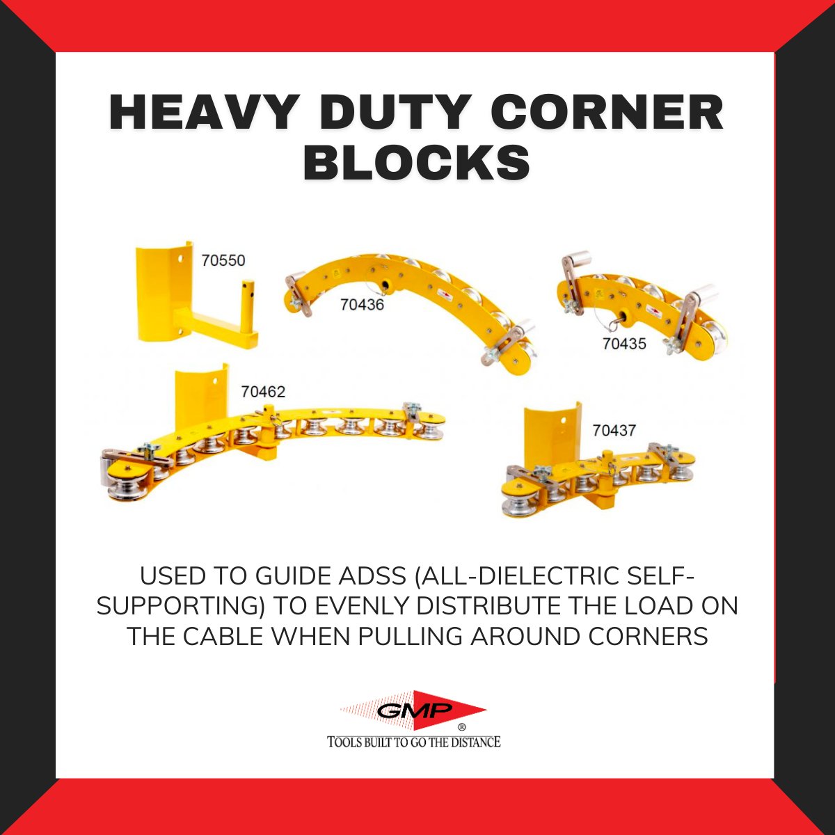 GMPTools's tweet image. The Heavy Duty 45 and 90 DEG. ADSS Fiber Optic Corner Blocks are used to guide ADSS (All-dielectric self-supporting) to evenly distribute the load on the cable when pulling around corners.
#telecommunications #tools 
ow.ly/NHbI50OwHkT
