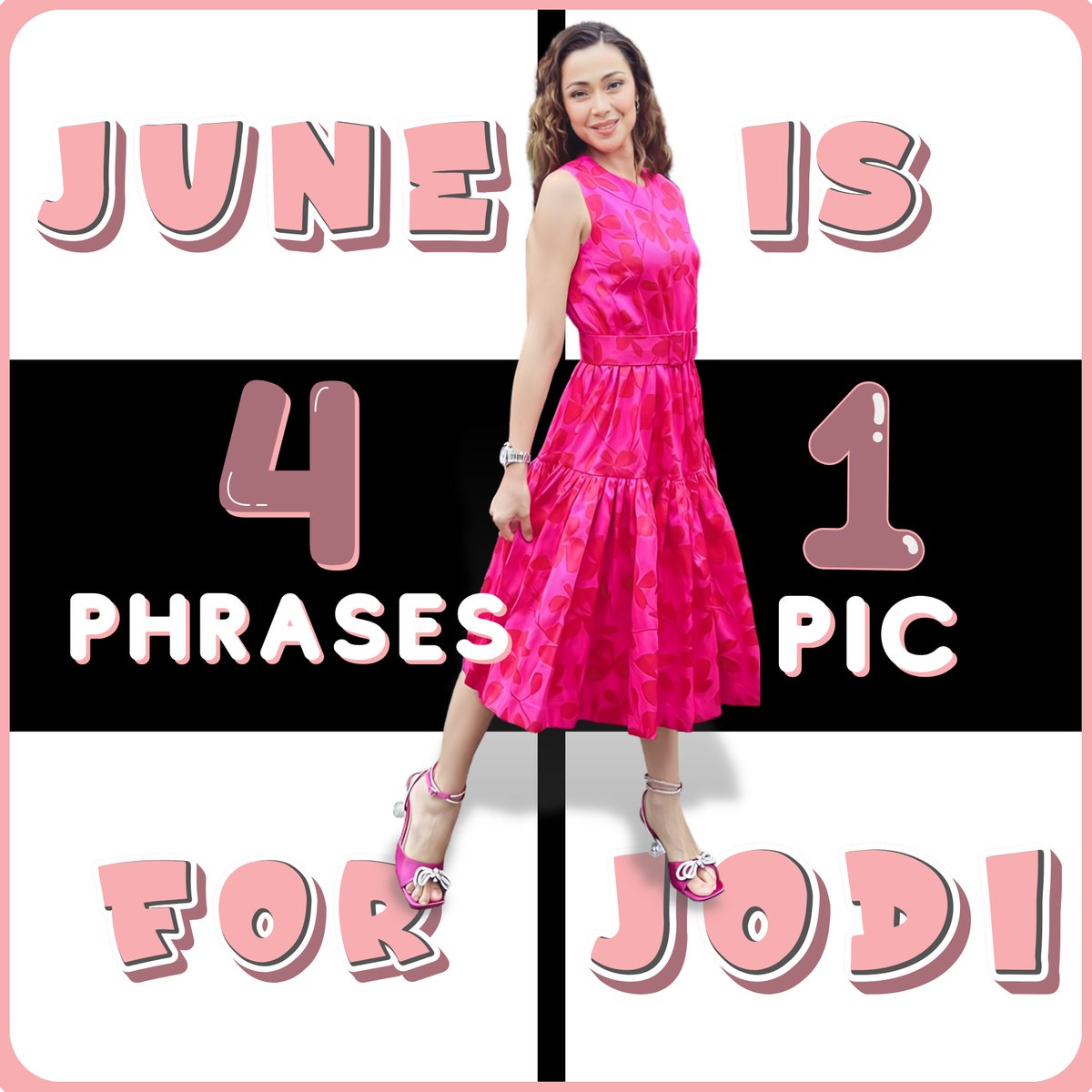 It’s our favorite month once again! Yey! #JuneisforJODI2023🥳Are you ready for this year's birthday salubong game?

As we celebrate Jodi’s inspiring life, we made a twist to the common game with 4Phrases 1Pic. Browse or save some pics now, because maybe that 1Pic is the answer!☺️