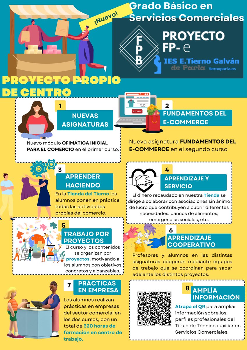 iestiernoparla's tweet photo. En el @ParlaTierno estamos de enhorabuena. La forma singular e ilusionante en que trabajamos y aprendemos con nuestros alumnos de #fpb #ServiciosComerciales ha sido reconocida como Proyecto propio de centro. Gracias a todos los que lo hacéis posible https://t.co/P3LIizV5Dl