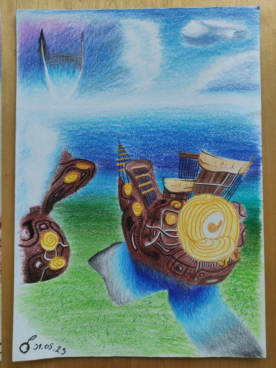 Lunakene's tweet photo. New drawing done
Another fantasy world
#art #fantasy #fantasyart #coloredpencils https://t.co/Vf37JpE0AL