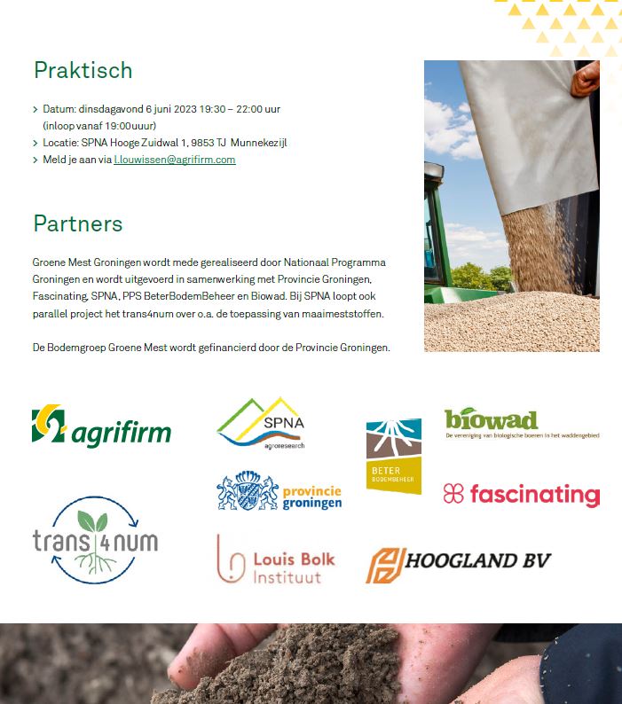 Op 6 juni wordt er op de #Kollumerwaard een avond georganiseerd over praktijkkennis over kringlooplandbouw door het project #groenemest Groningen. Verwerken van externe input staat centraal. Met o.a. <a href="/p_vd_valk/">Pieter van der Valk</a>. Meer info?  zie hieronder! <a href="/Agrifirm/">Agrifirm</a> #fascinating <a href="/provgroningen/">Provincie Groningen</a>