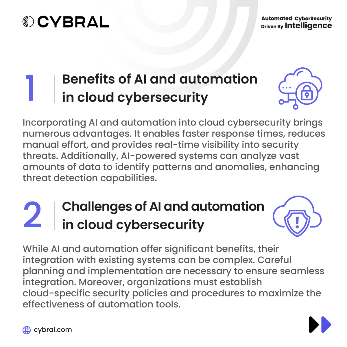 CybralUS's tweet photo. Unlock the Power of AI and Automation in Cloud Cybersecurity! Discover the benefits, challenges, and best practices for securing your cloud environment with cutting-edge technologies.
 #Cybersecurity #CloudSecurity #AI #automation https://t.co/kHMvlmaaUF