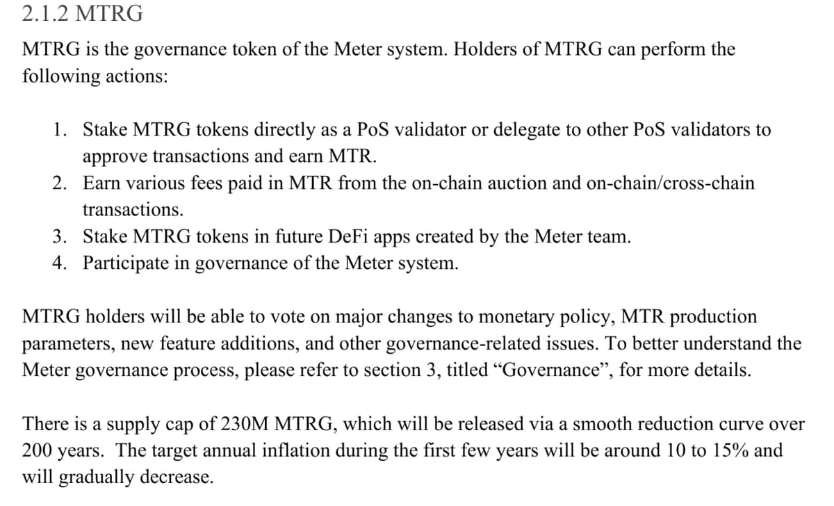 sortition1337's tweet photo. 8/10 
~ $MTRG's interoperability extends to its native asset, MTRG, a governance token that powers ✊the Meter ecosystem. 
~ $MTRG holders have voting rights and can actively participate in the governance of the protocol, shaping its future direction and development. 🗳️🤝 https://t.co/LnhHKc5zb6