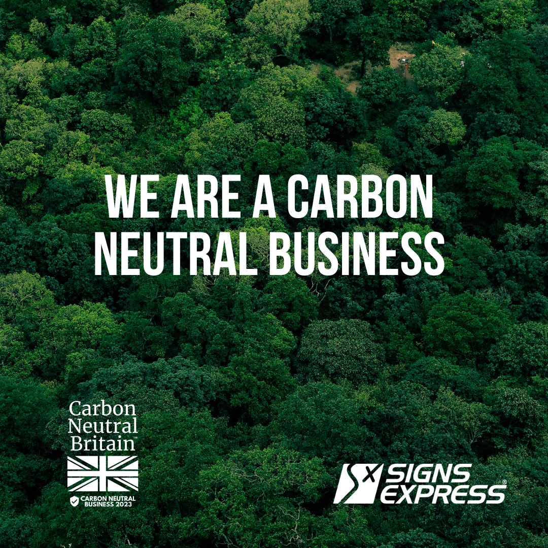 We are carbon neutral!!!
#carbonoffsetting #signsexpress #signsexpressplymouth #signs #vehiclegraphics