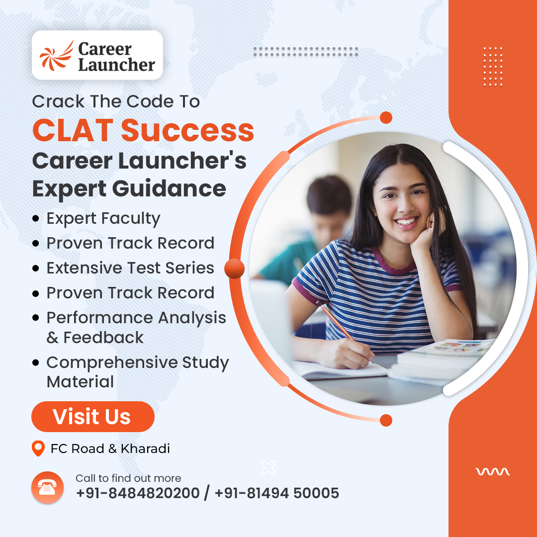 💡 Curious about the secrets to #CLAT success? Uncover the strategies, tips, and tricks from Career Launcher's seasoned legal experts. Are you ready to elevate your #CLATpreparation?

🌏 careerlauncher.com/clat-coaching-…
📲FC Road: 084848 20200 Or Kharadi: 81494 50005

 #careerlauncher