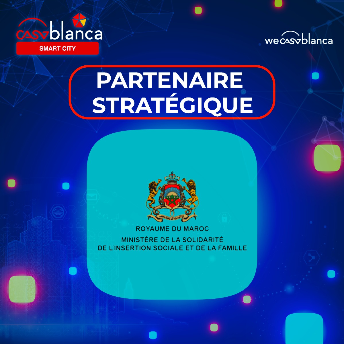 "The Ministry of Solidarity, Social Inclusion &amp; Family" is our Strategic Partner 🤝 for the 7th edition of Casablanca Smart City 🔷

📢 REGISTRATION NOW LIVE 📢
urlz.fr/lYVv

CASABLANCA SMART CITY
📍Hyatt Regency Casablanca, Morocco
🗓️07-08 June 2023