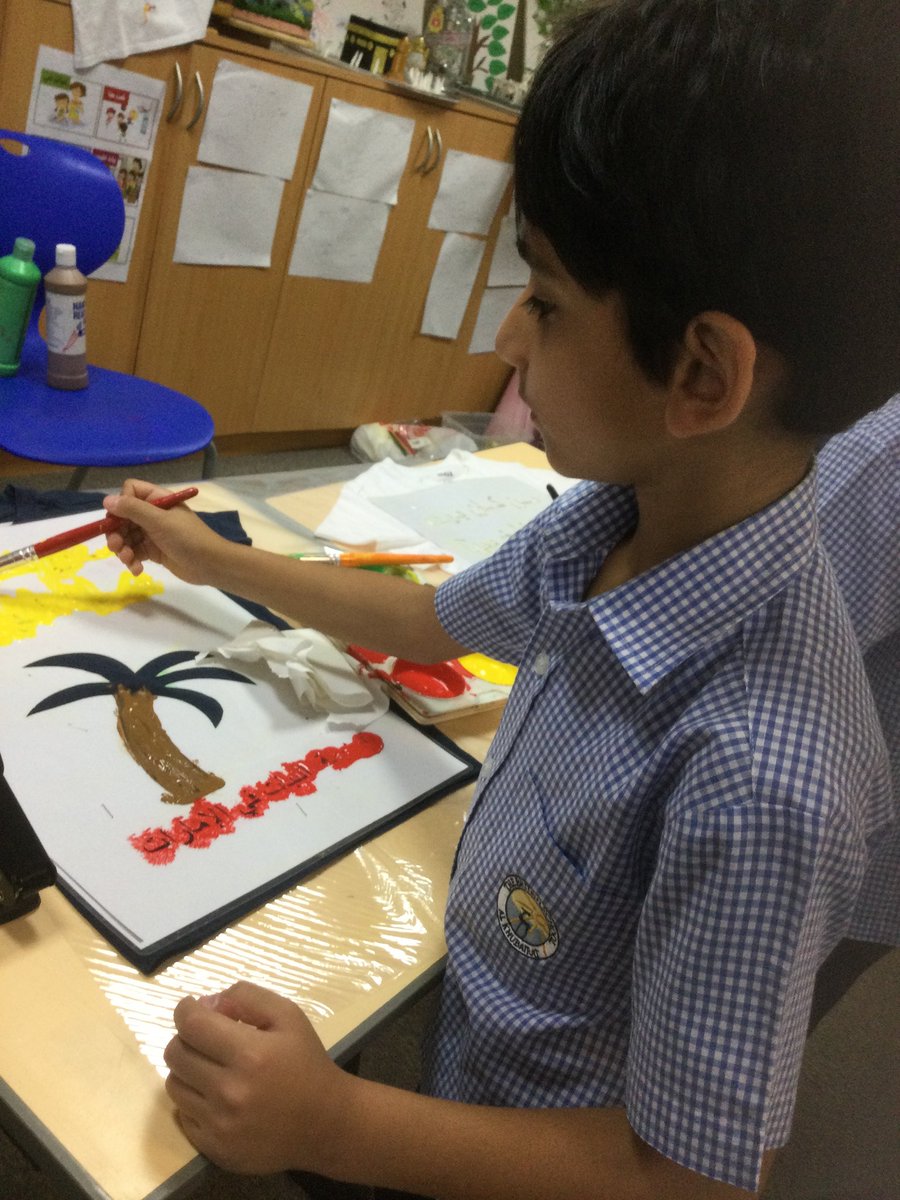 This week, our students loved learning about the Blessing of the Plants in the UAE. They made a beautiful piece and talked about how to help plants flourish in UAE.