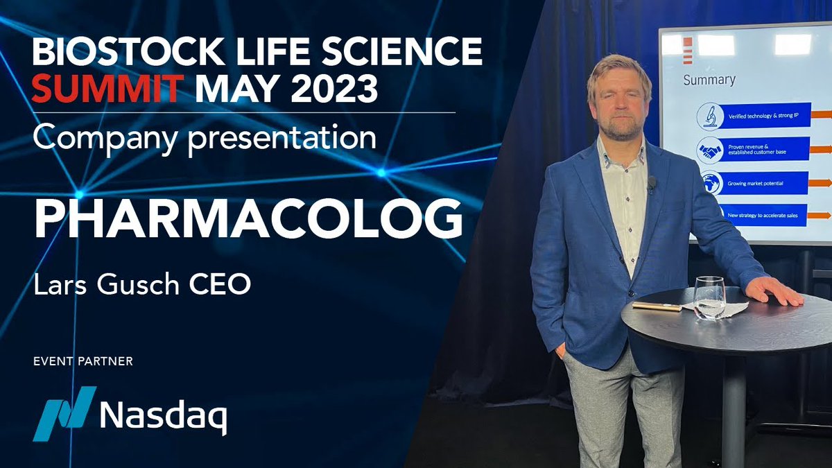Lars Gusch, CEO of #Pharmacolog, on the new strategic direction to pave the way for strong commercial development. View the presentation held at #BioStock Life Science Spring Summit 2023.
buff.ly/3oF46mA 

#drugdiversion #medicationsafety #patientsafety #lifescience