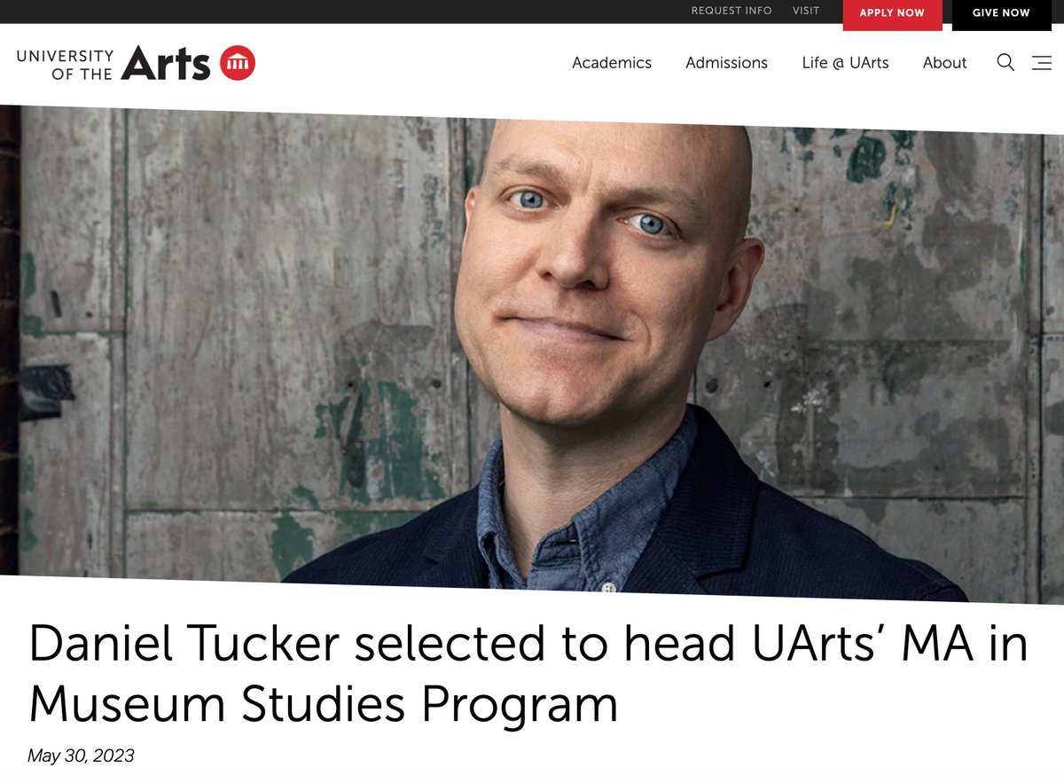 Miscprojects's tweet image. Sharing this exciting news that next month I’ll be starting a new role as an Associate Professor and Director of Museum Studies at University of the Arts! uarts.edu/news/museum-st…