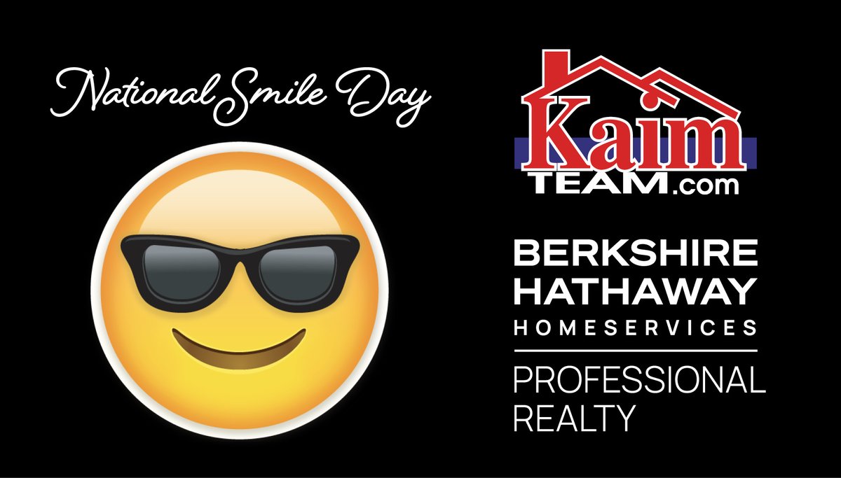 😀 #NationalSmileDay is Today! Lift someones day with a smile! 😀 #themichaelkaimteam #kaimteam #BHHSPro #BHHS #BHHSrealestate