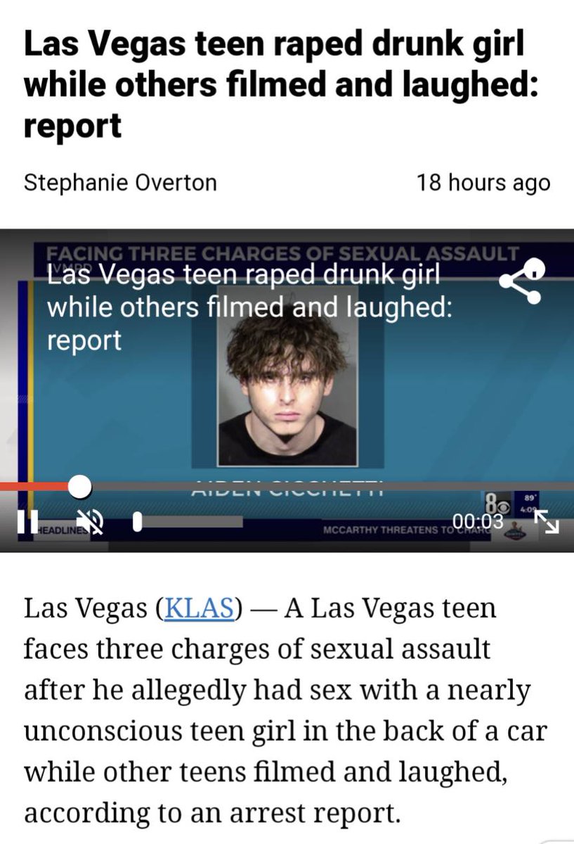 When Aiden Cicchetti was interviewed he denied he even had sex. When shown the video of him sexually assaulting the girl and people laughing while she begged him no, all of a sudden he and his attorney mom says it was consensual.

They laughed while she was being raped.