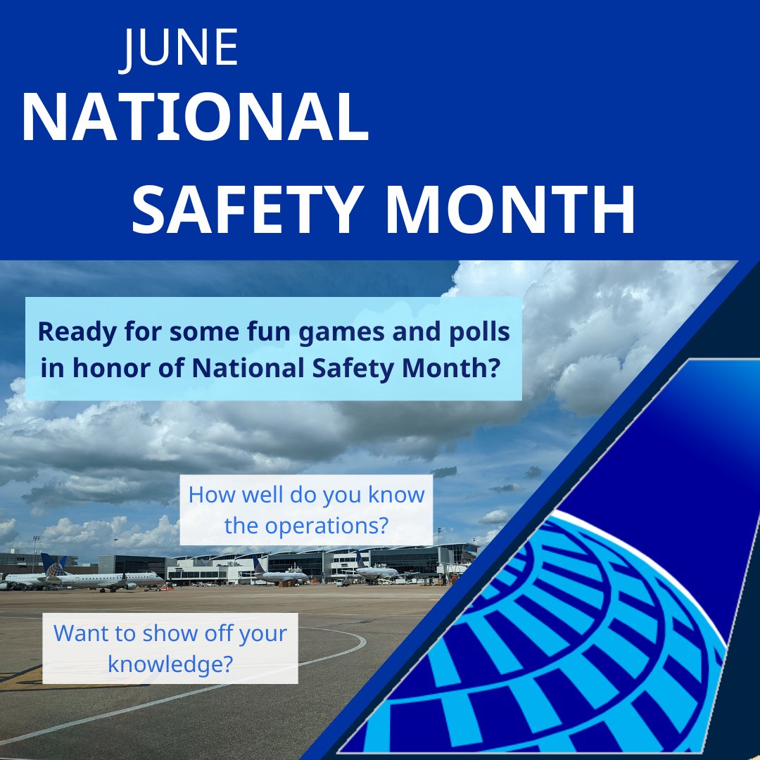 📢National Safety Month📢 June is (almost) here! In honor of National Safety Month, every week, we will have some fun polls and games. Stay tuned, participate and show off what you know! #nationalsafetymonth #aosafetyual #nosmallrolesinsafety