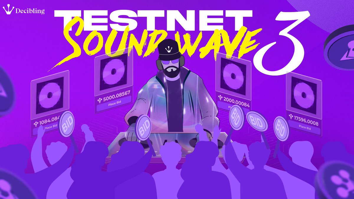 🎙Decibling Testnet Soundwave 3🎙

Ⓜ️ Season 3rd: Experience the first music #NFTs auction at #Decibling
============================
🕹 Welcome to Lady and Gentlemen!
        We are very exciting to announcement Testnet Soundwave 3rd on #Decibling Platform
📝 Content: Bid &…