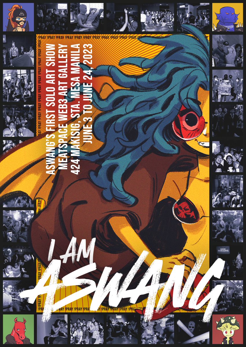 🧵 We are happy to announce that "I AM ASWANG" - <a href="/AswangNFT/">Aswang</a>'s first solo art show - will open to the public on June 3, 2023 at <a href="/meatspacew3ph/">Meatspace Art Gallery</a>.