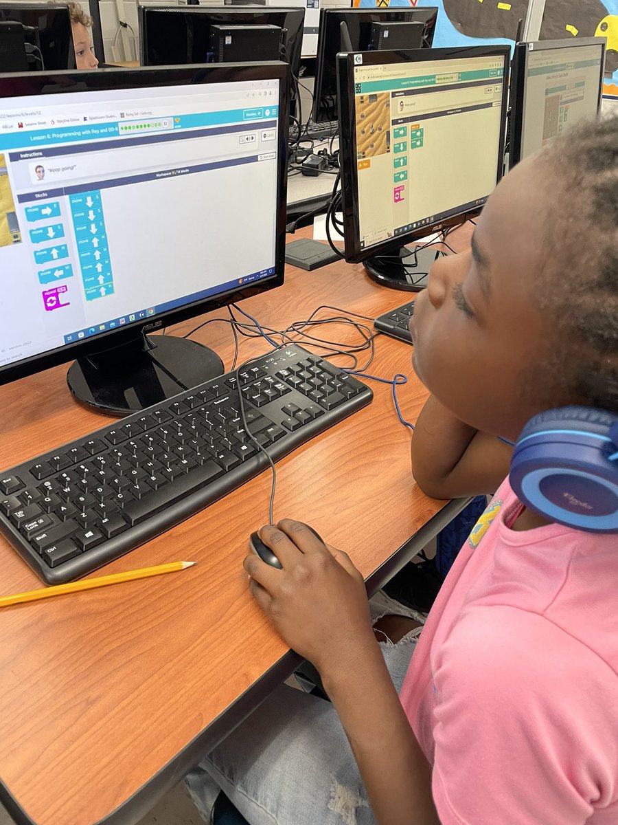 MilanElementary's tweet image. Rising 2nd & 3rd graders work on coding every Monday and Wednesday in the computer labs. Check out code.org for your child. The students love it! #futurecoders #Milanlife