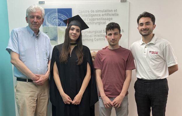 <a href="/AI_SimCentre/">Neurosurgical Simulation and AI Learning Centre</a> congratuates Nour Abou Hamdan for graduating with a Masters of Science from McGill University. Great member of the Neurosurgical Simulation and Artificial Intelligence Learning Centre team whose research opened a new chapter 
We all wish her the best for her future