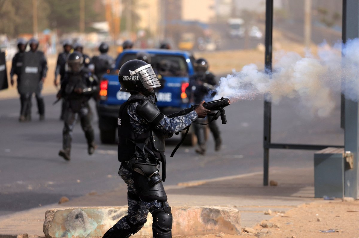 Senegalese police fired teargas at supporters of the country’s main opposition leader days before a verdict is expected in his rape trial.

The ruling could derail Ousmane Sonko's campaign.

Police cracked down on protests against his arrest, killing 1 in mid-May and 12 in 2021.