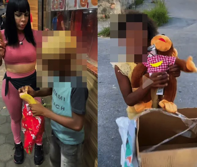 🚨 AGORA: Kérollen e Nancy serão investigadas pela Polícia do Rio de Janeiro após acusações de racismo em vídeo onde presenteiam crianças negras com banana e macaco de pelúcia.