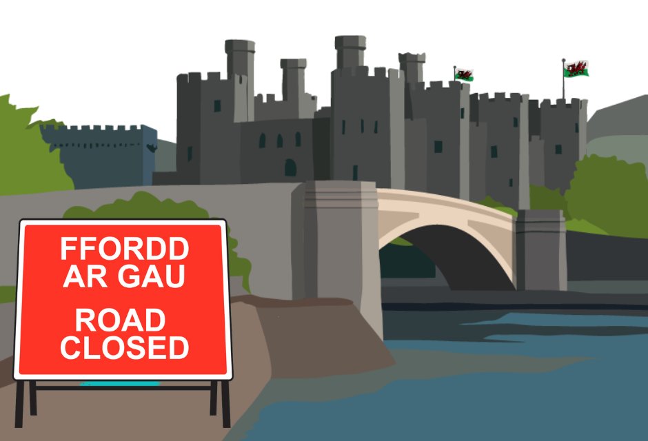 Conwy Council on Twitter "Road closure Llandudno Junction Flyover 🗓️