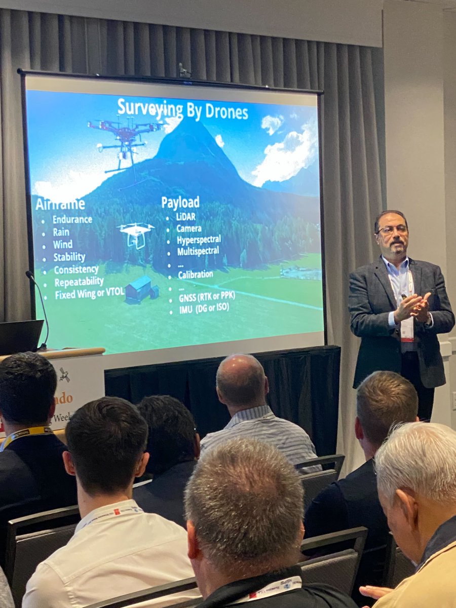 TrimbleApplanix's tweet image. Great content still rolling out at #FIG2023! We hope that you caught many of our sessions, including Mohamed Mostafa&apos;s &quot;Surveying By Drones&quot; industry panel discussion. Want more? Chat with us about POSPac 9 and #mobilemapping at Booth 609!