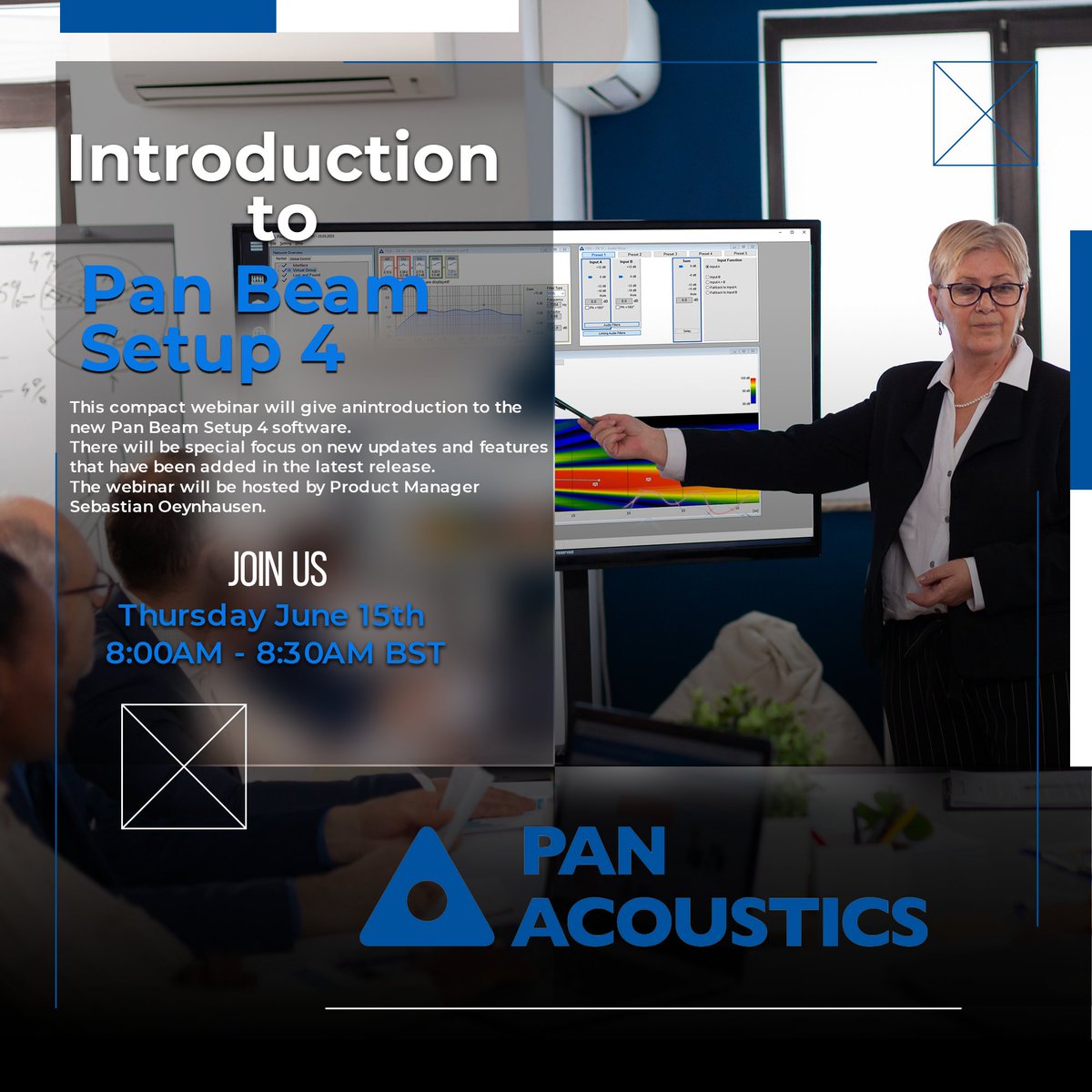 Pan Acoustics are set to host a compact webinar session on Thursday June 15th 2023 to give an introduction into their new Pan Beam 4 Software, and a special focus on the new updates and features from the new release.

attendee.gotowebinar.com/register/31284…