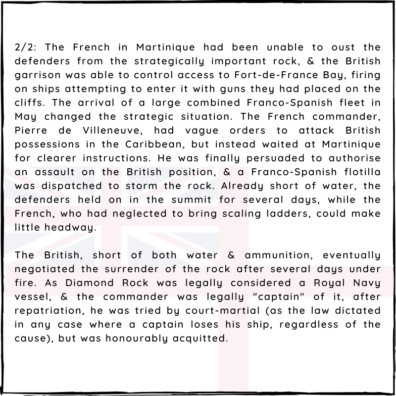 BritishHistorym's tweet photo. #otd 31 May 1805 – French and Spanish forces begin the assault against British forces occupying Diamond Rock, Martinique.

#britishhistory #royalnavy #diamondrock https://t.co/I9UxYudyaC