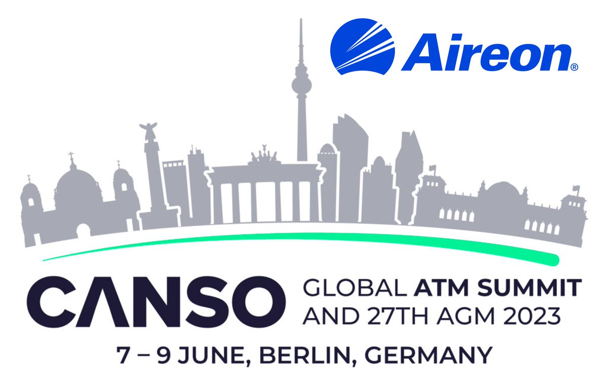 One week until the global aviation community gathers in Berlin for the @CANSO Global ATM Summit and AGM. Aireon is proud to be a part of this important industry event!